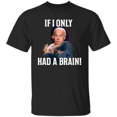 4VT. Had A Brain Biden Scarecrow, Black, Unisex T-Shirt