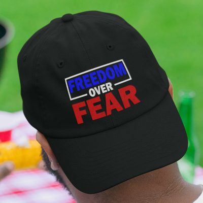 Freedom Over Fear Twill Cap - High-Profile Snapback Hat - Freedom Over Fear Hat