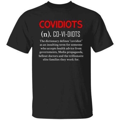 2O. Covidiots tee(3), Black, Unisex T-Shirt