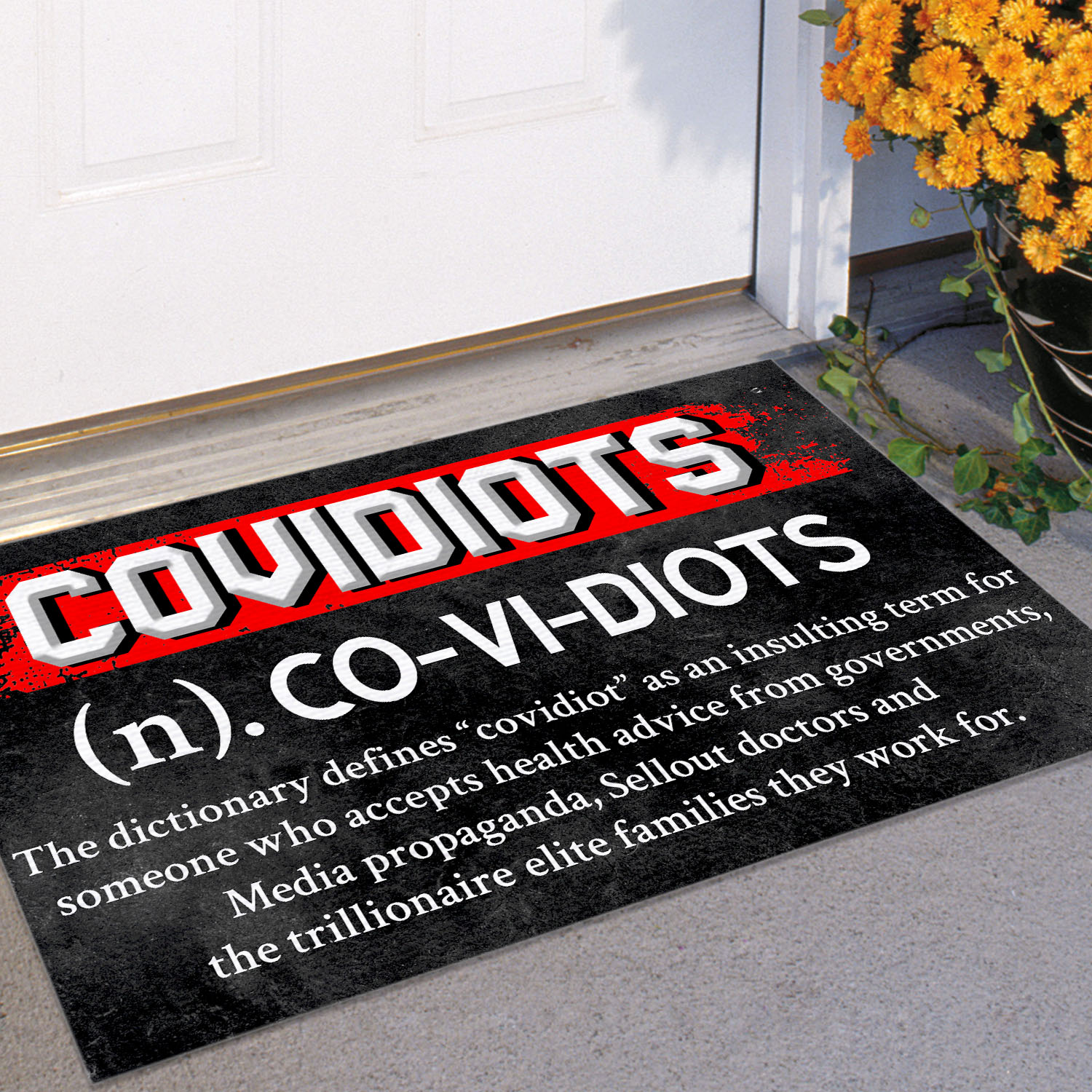 2O. Covidiots doormat(4) Doormat Mockup 11