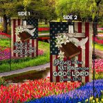 3BN. God Is Lord 30x40-Side 1 Garden Flag Mockup 2 Side-2