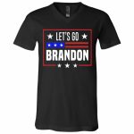 25 HG UU TIEN. Let's Go Brandon (tee) (2), Black, V-Neck T-Shirt