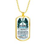 "To My King" Dog Tag Necklace For Him - Stainless Steel, Romantic Message - Couples Gift For Boyfriend/Husband - View #4