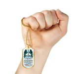 My Beloved Wife from Husband I Watched You Suffer but All I Could Do Was Sit Close By Dog Tag Pendant Necklace