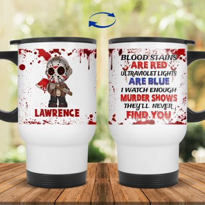 14 oz. White Travel Mug