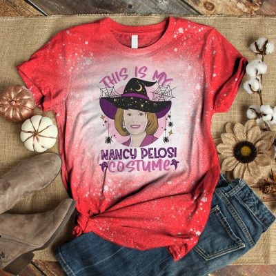 Alternative view of This Is My Nancy Pelosi Costume Sublimation Bleached T-Shirt - Funny Halloween Pelosi Shirt