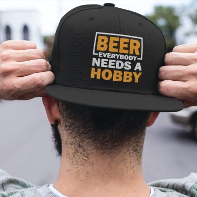 Alternative view of Beer Everybody Needs a Hobby Twill Cap - High-Profile Snapback Hat - Trucker Hat