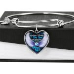 Sometimes I Whisper I Miss You and Believe that You Can Still Hear Me Sympathy Gifts Heart Pendant Necklace - Bangle