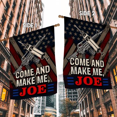 Alternative view of Come And Make Me Joe Decorative Garden Flag - Indoor Outdoor Flag - House Flag - Impeach Biden Flag