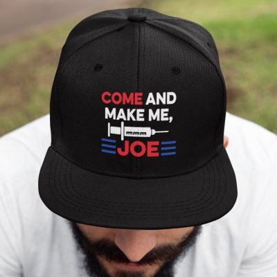 Alternative view of Come And Make Me Joe Twill Cap - High-Profile Snapback Hat   Impeach Biden Hat