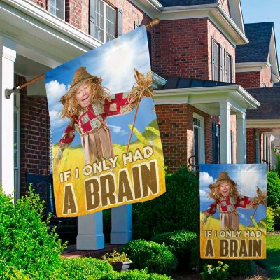 Alternative view of If I only Had a Brain Joe Biden Decorative Garden Flag - Indoor Outdoor Flag - House Flag - Dummy Biden Flag