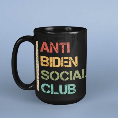 Anti Biden Social Club Retro Vintage Ceramic Coffee Mug - Beer Stein - Water Bottle - Color Changing Mug