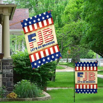 Alternative view of FJB Let's Go Brandon Outdoor Garden Flag - House Flag - Wall Flag