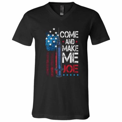 1BN. Come Take It Joe (1), Black, V-Neck T-Shirt