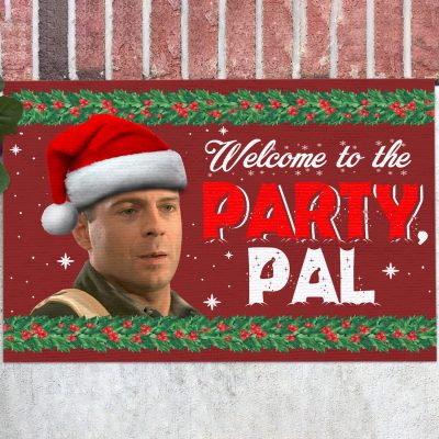 John McLan Welcome to the Party Funny Decorative Christmas Doormat - Holiday Funny Welcome Mat