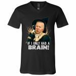 1HV uu tiên. If I Only Had A Brain (6), Black, V-Neck T-Shirt