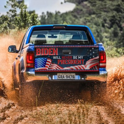 Alternative view of Biden Will Never Be My President Political Truck Tailgate Decal Sticker Wrap - Vinyl Graphic Decal Bumper Sticker
