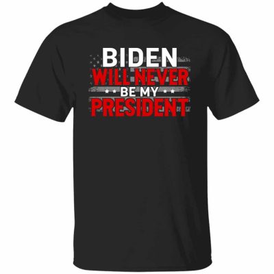 3LV. Biden Will Never-tee, Black, Unisex T-Shirt
