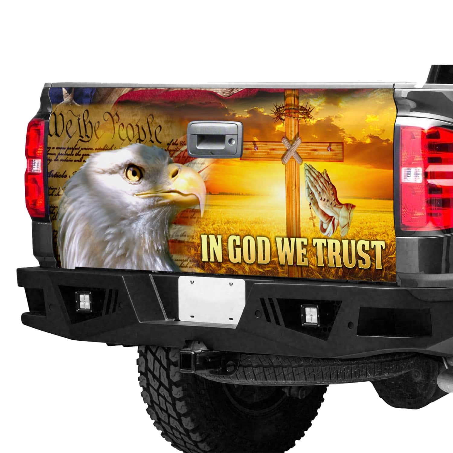 2O. In God We Trust Tailgate (7) Tailgate Wrap Mockup 12
