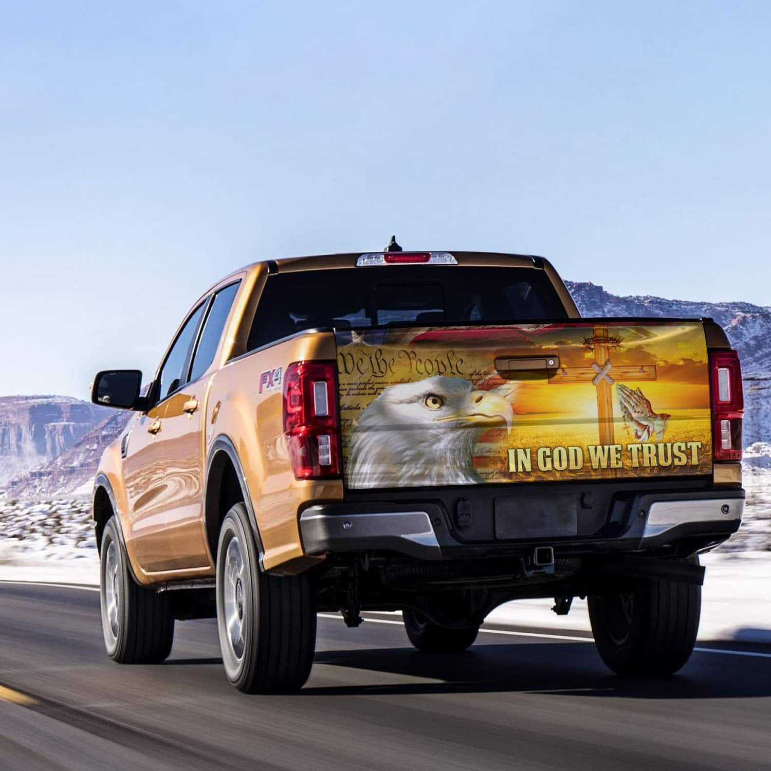 2O. In God We Trust Tailgate (7) Tailgate Wrap Mockup 14