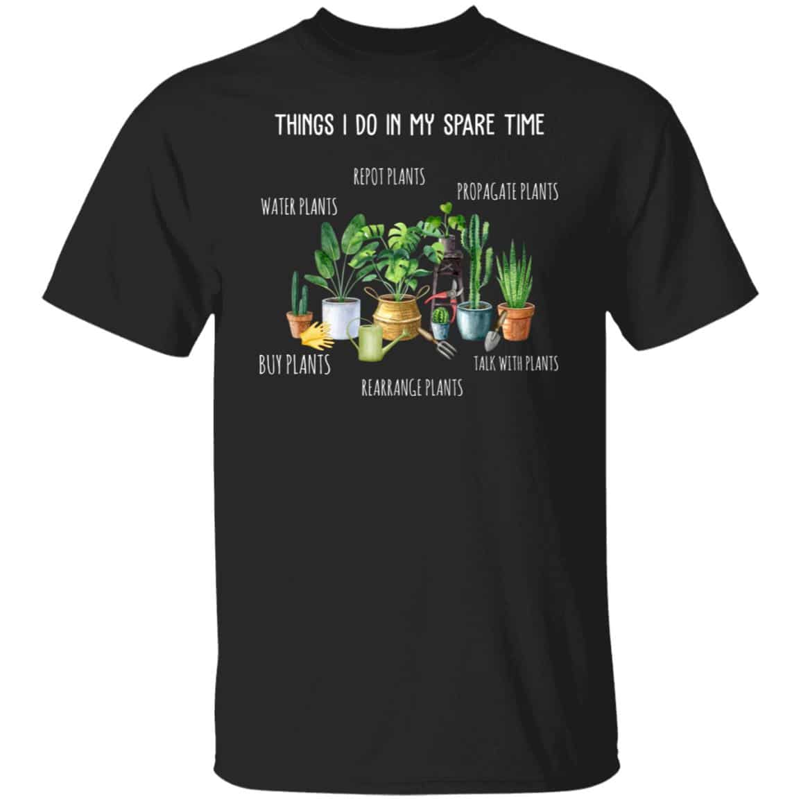 6UT. Plant Lovers, Black, Unisex T-Shirt