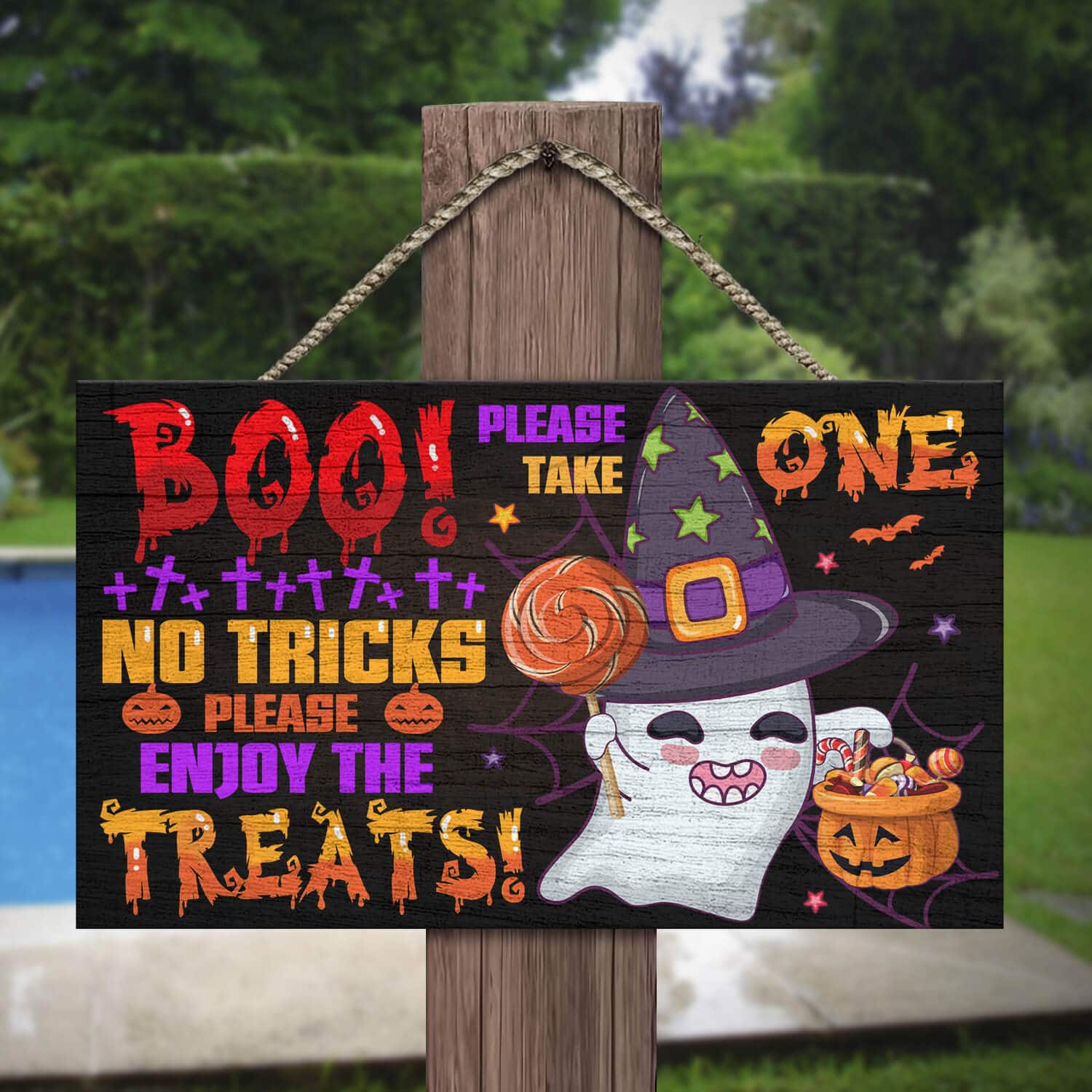 1TM. Boo No Tricks Enjoy Treats_doorsign Mockup 12
