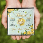 To My Bestie Don't Lose Sight Of The Wonderful Person You Are Forever Love Heart Pendant Necklace