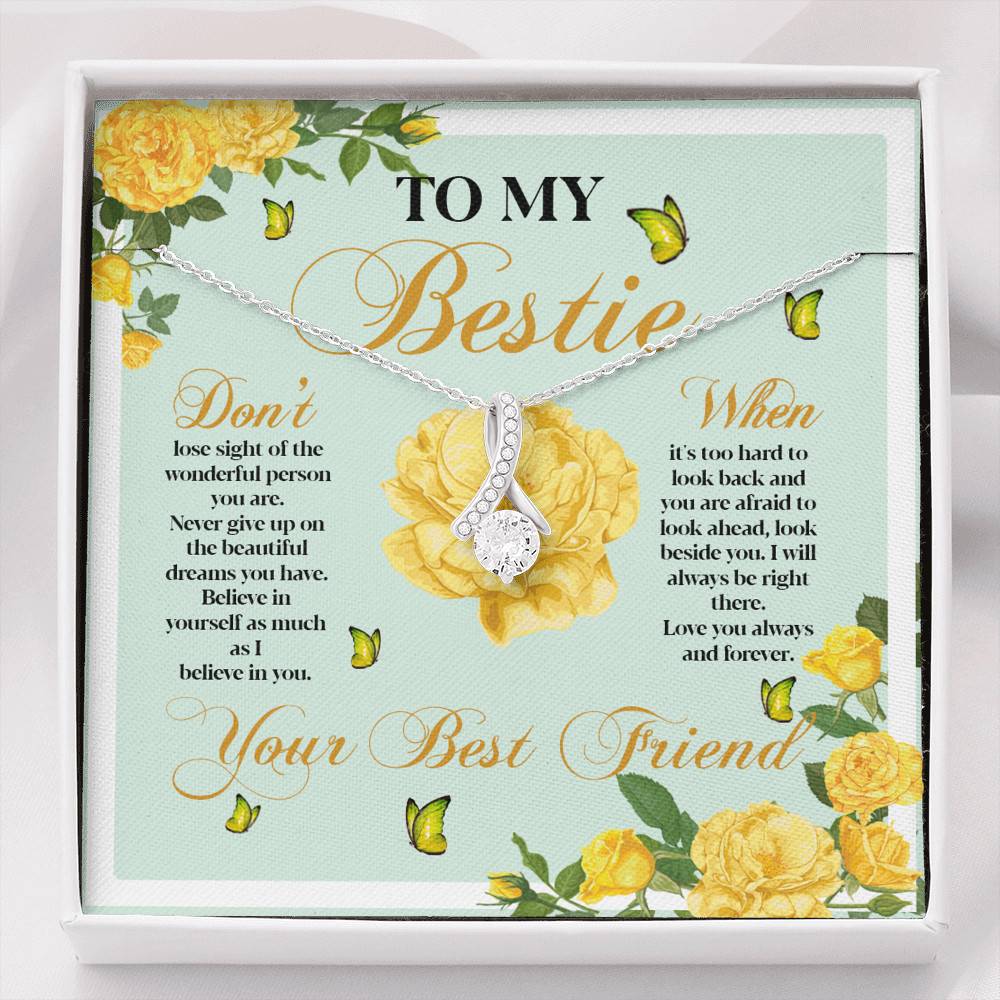 To My Bestie Don't Lose Sight Of The Wonderful Person You Are Alluring Beauty Necklace - Alluring Beauty Necklace To My Bestie Don't Lose Sight Of The Wonderful Person You Are Alluring Beauty Necklace - Alluring Beauty Necklace