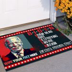 2VT. Biden Zombie Brain Dead Doormat mockup 11