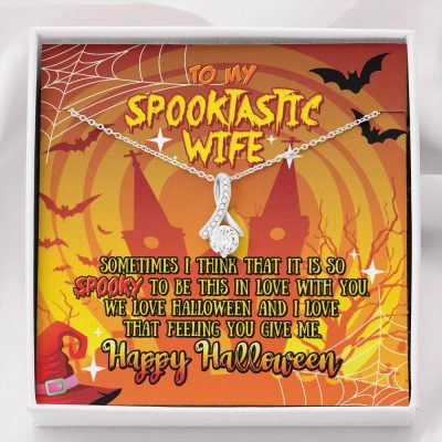 To My Spooktastic Wife Sometimes I Think That It Is So Spooky To Be This Alluring Beauty Necklace - Alluring Beauty Necklace