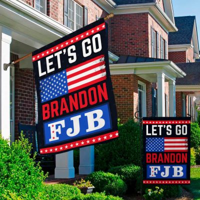 Alternative view of Let's Go Brandon FJB Fuck Joe Biden Flag - Anti Biden Garden Flag - House Flag