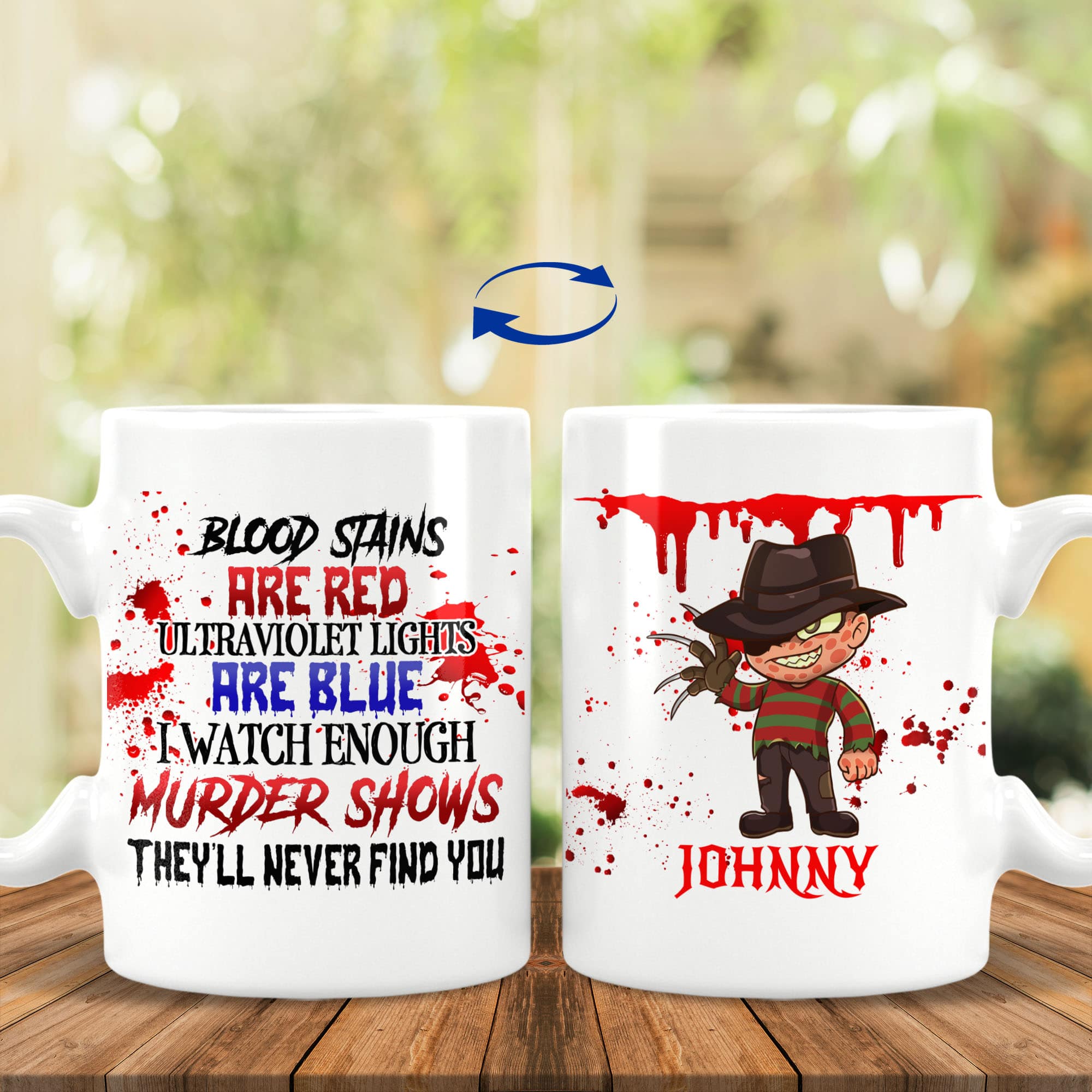 30 HG. Blood Stains Custom - sample design 2 15 OZ White Mug