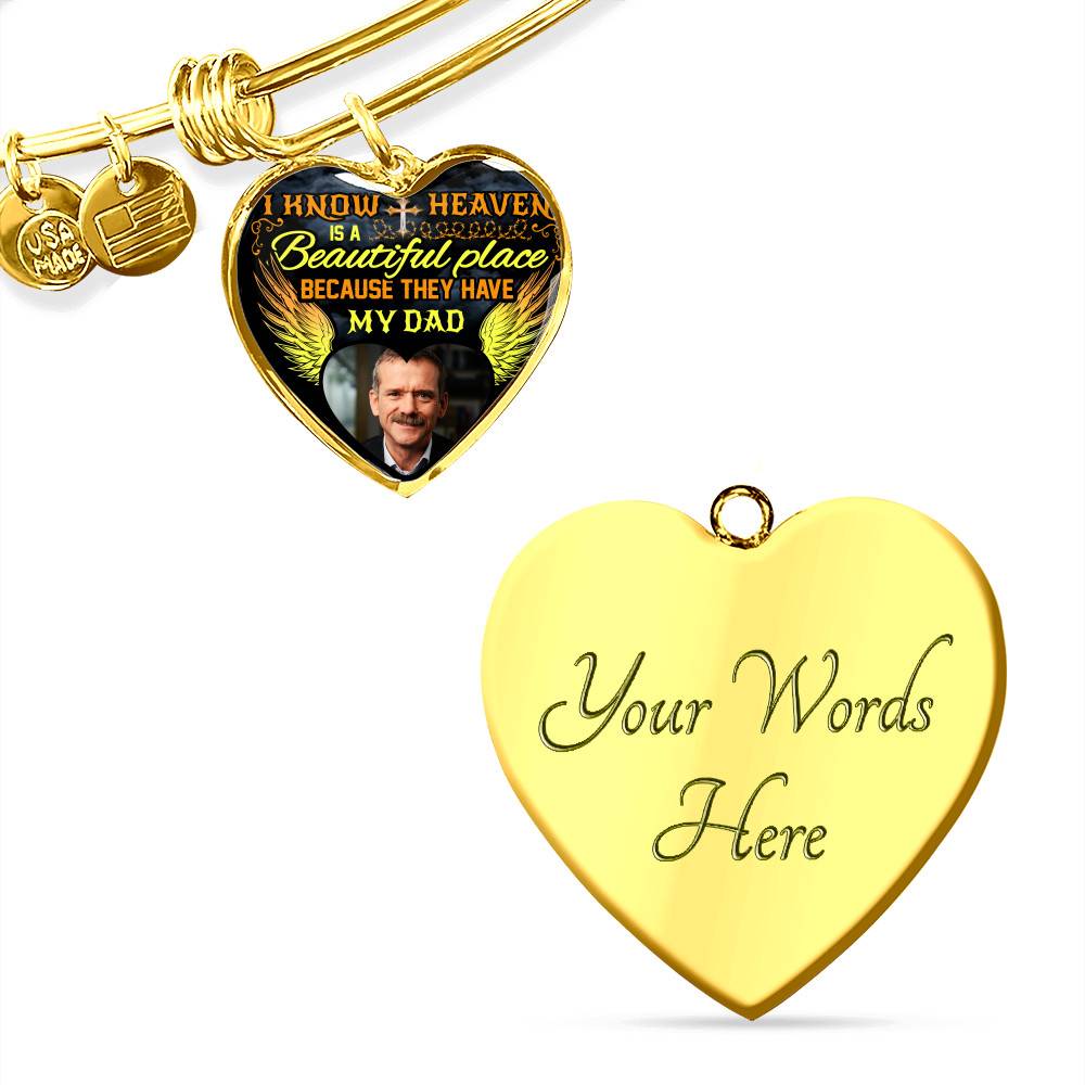 Personalized Photo I Know Heaven Is A Beautiful Place Because They Have Heart Pendant Necklace - Bangel