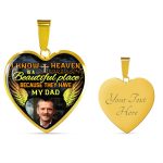 Personalized Photo I Know Heaven Is A Beautiful Place Because They Have Heart Pendant Necklace - Bangel