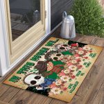 4VT. In This House We Love Halloween Doormat mockup 3