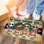 4VT. In This House We Love Halloween Doormat mockup 6