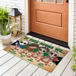 4VT. In This House We Love Halloween Doormat mockup 8