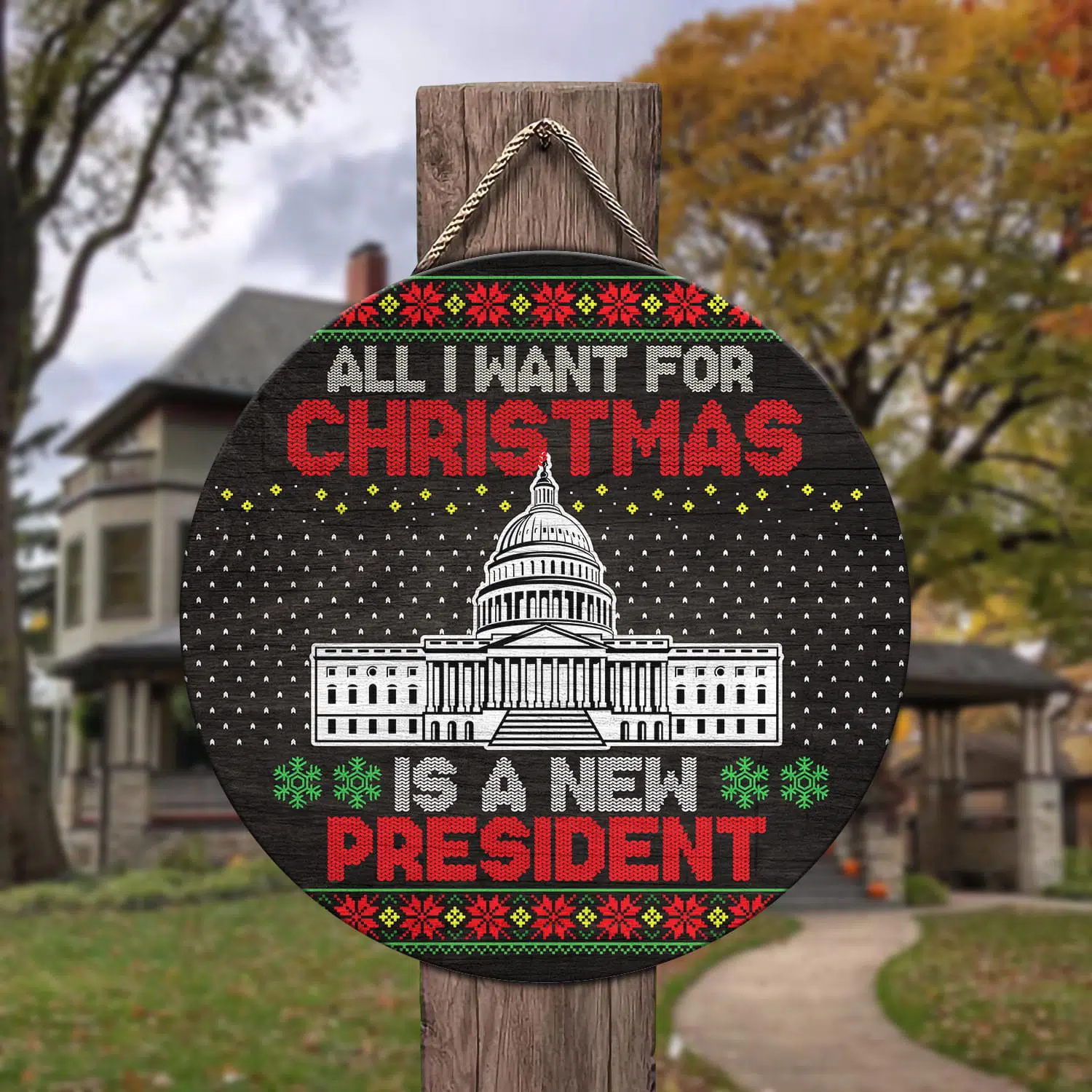 5VT. UU TIEN All I Want For Christmas New President door sign Door Sign Mockup 3