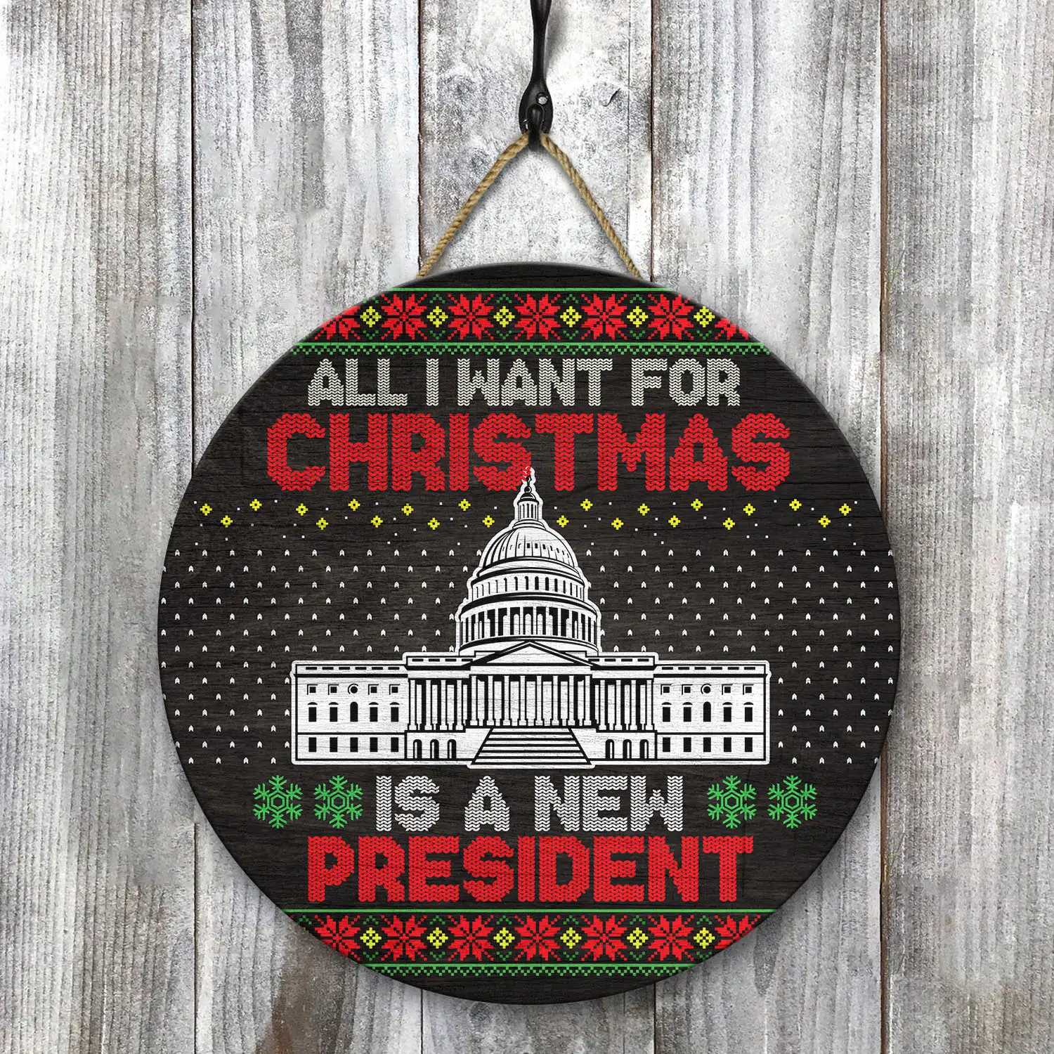 5VT. UU TIEN All I Want For Christmas New President door sign Door Sign Mockup 8