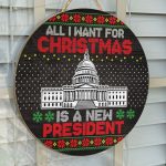 5VT. UU TIEN All I Want For Christmas New President door sign Door Sign Mockup 14