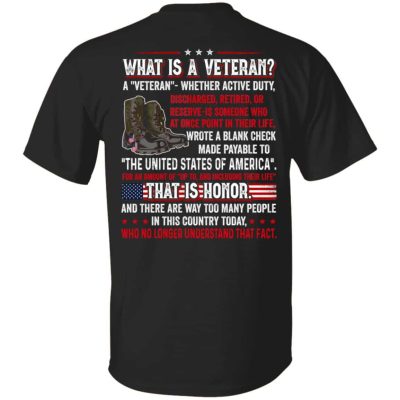 1O. What Is A Veteran (6), Black, Unisex T-Shirt