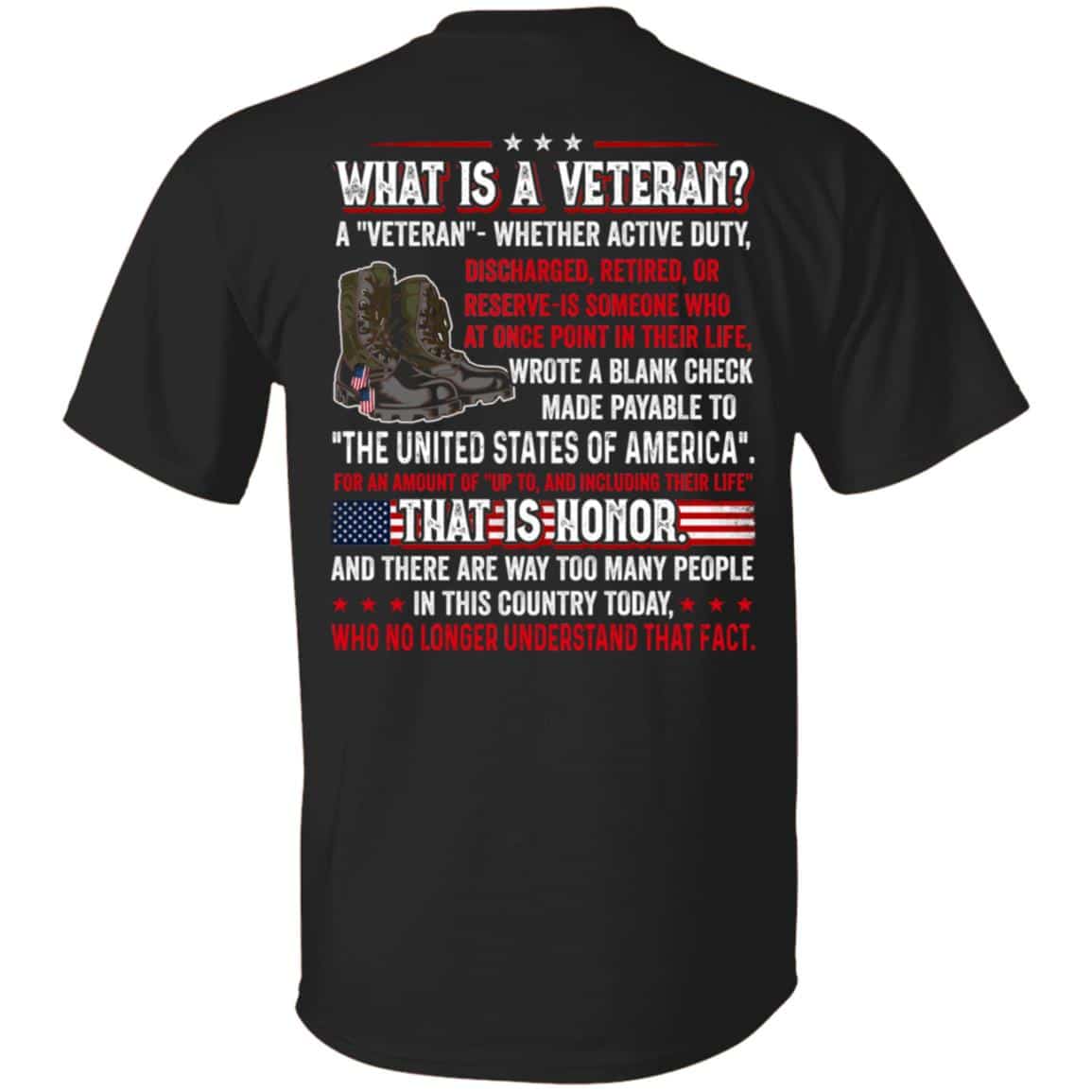1O. What Is A Veteran (6), Black, Unisex T-Shirt