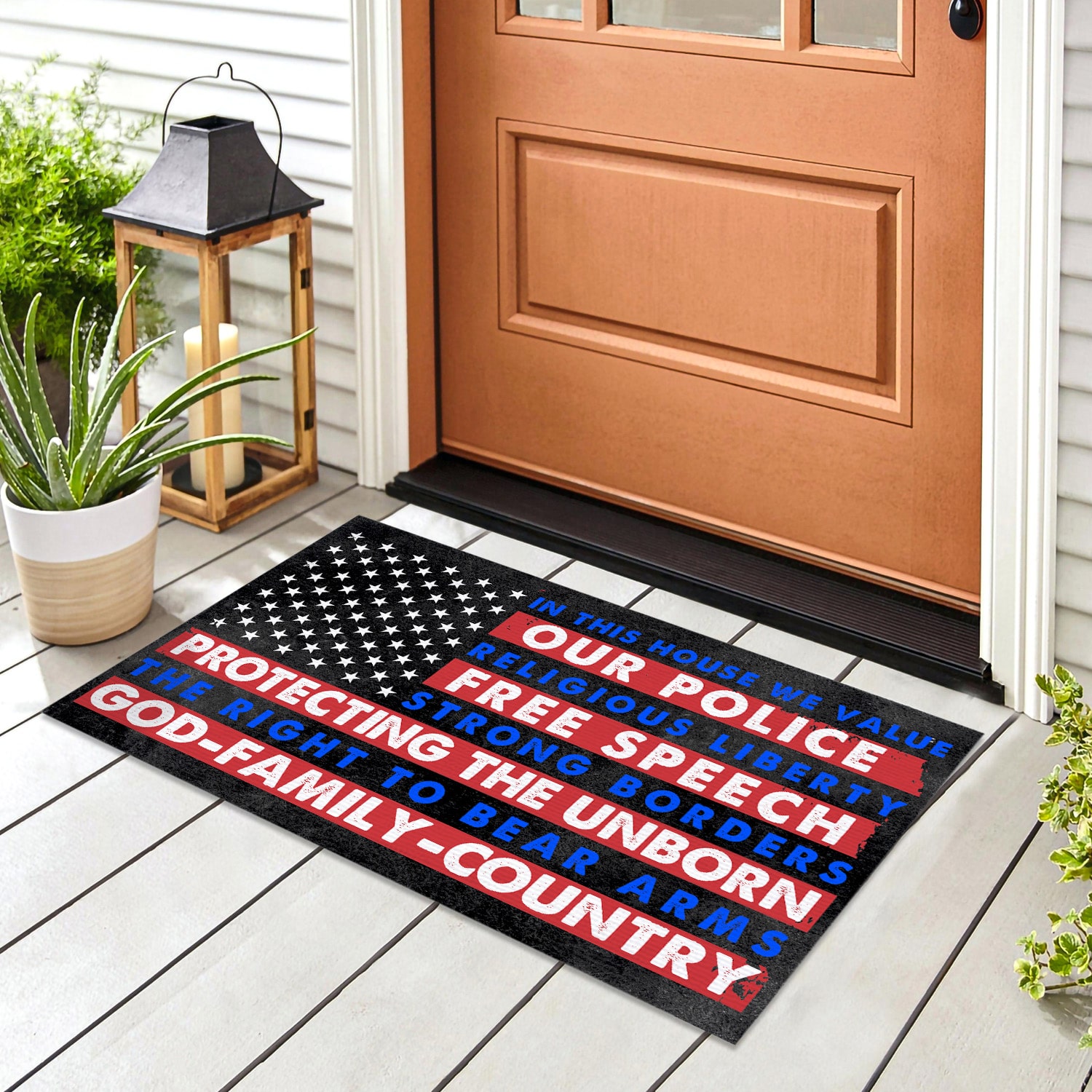 8. In This House God Family (5) Doormat mockup 8
