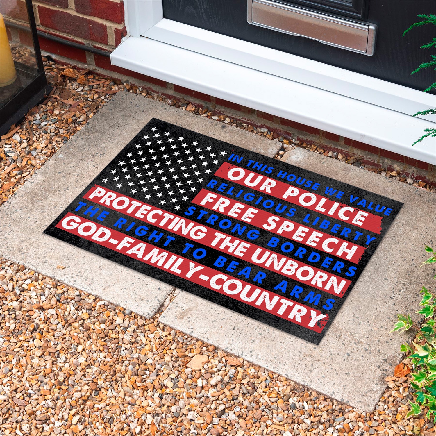 8. In This House God Family (5) Doormat mockup 10