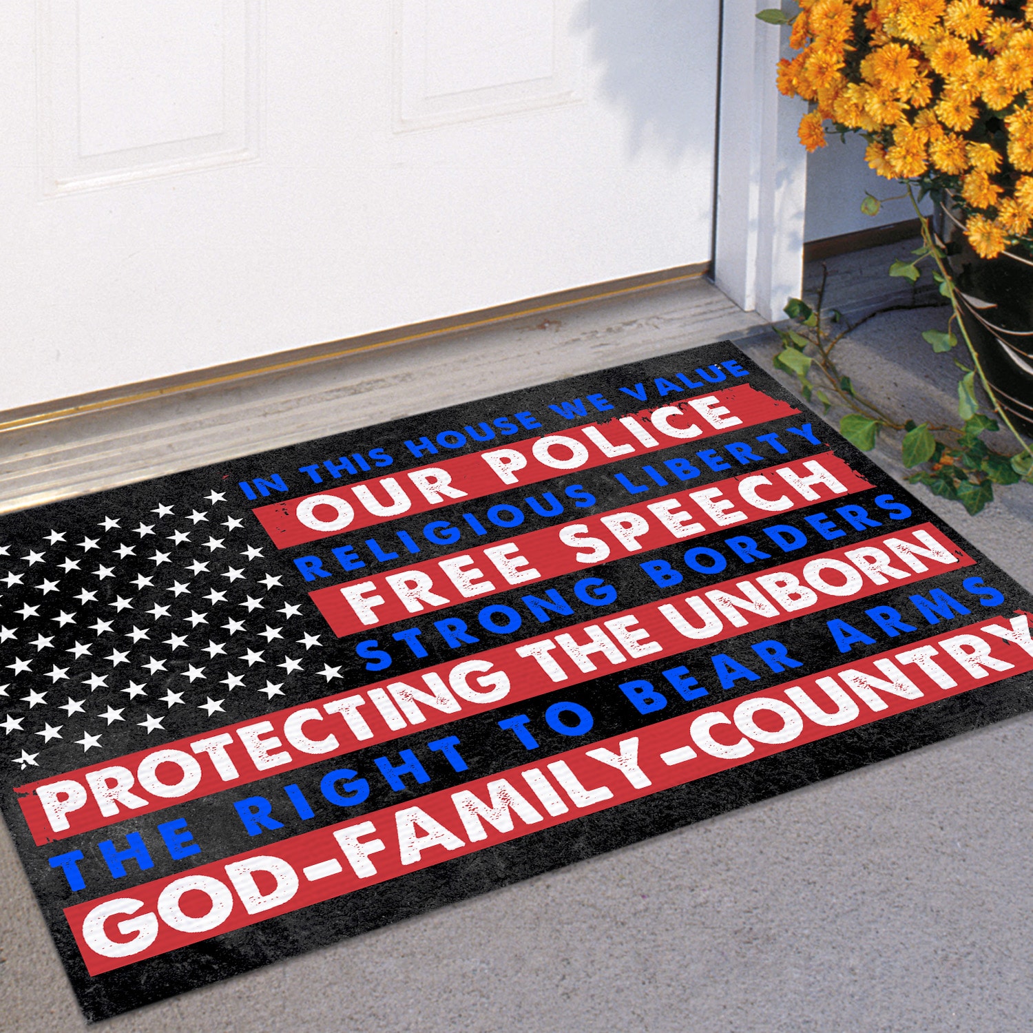 8. In This House God Family (5) Doormat mockup 11