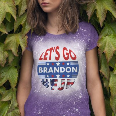 Let's Go Brandon FJB Bleached T-Shirt - Anti Biden Shirt - Support Trump Shirt