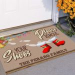 5TM. Remove Your Shoes Christmas (Sample Design) Doormat mockup 11
