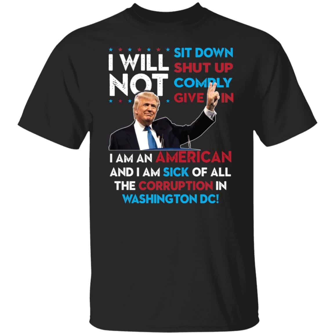 2O. Not Sit Down (5), Black, Unisex T-Shirt