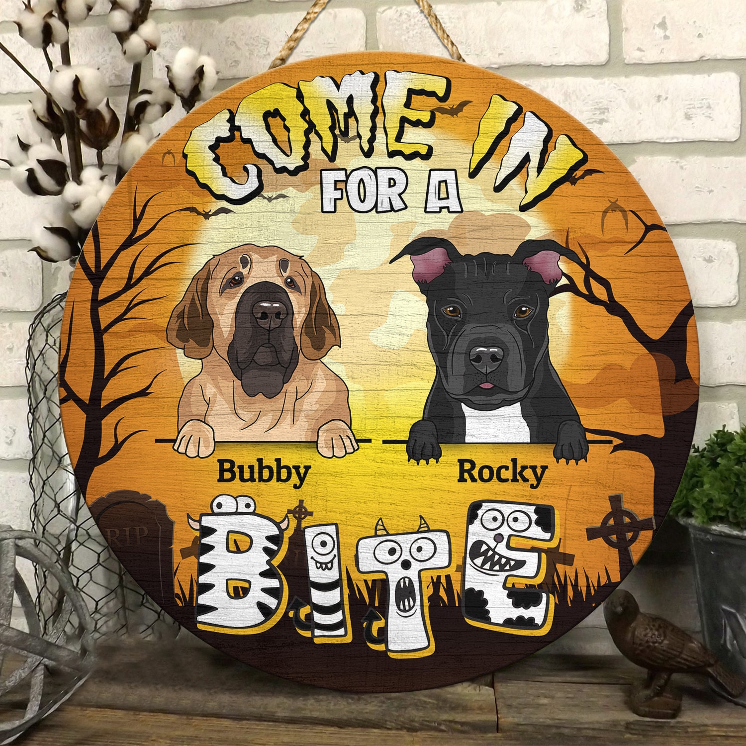 3Th. Come In For A Bite 2 (sample design) Door Sign Mockup 6