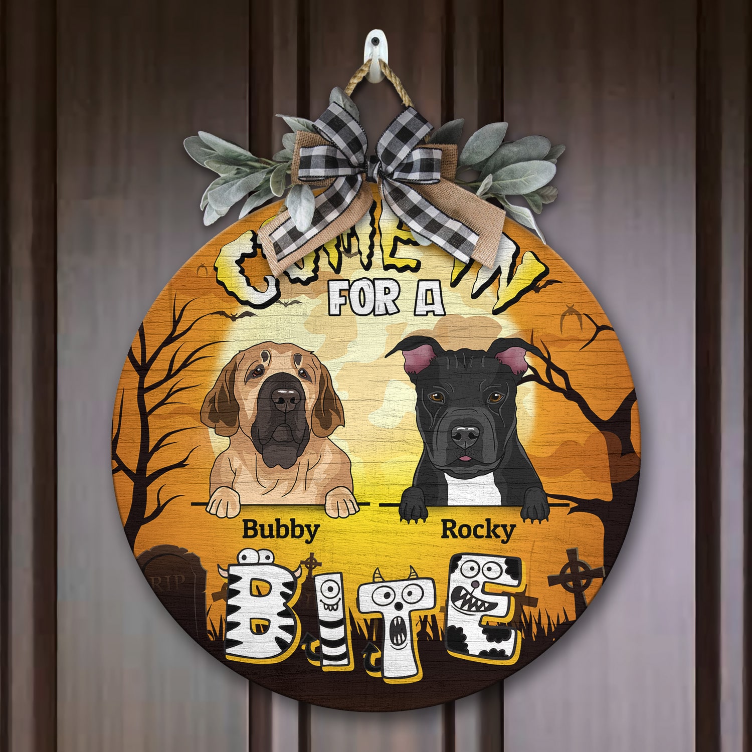 3Th. Come In For A Bite 2 (sample design) Door Sign Mockup 7